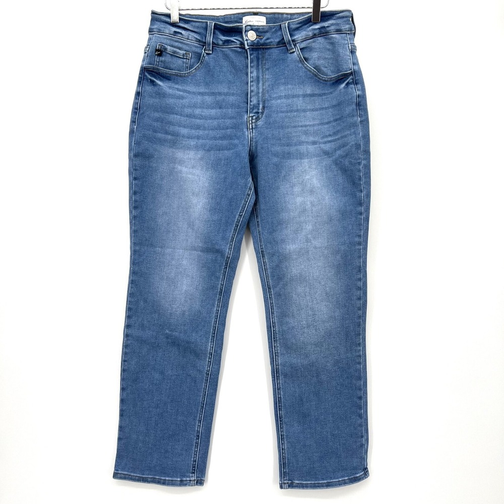 KanCan Essentials High Rise Bootcut Jeans Size 16 Straight Leg Medium Wash